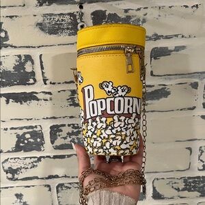 Yellow Popcorn Bag with Chain Strap